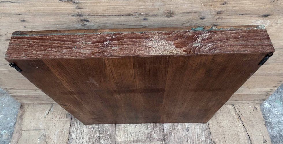 bibliothèque vitrée en teck birman