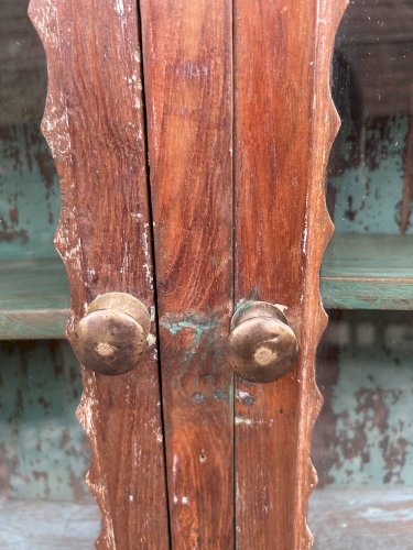 bibliothèque vitrée en teck birman