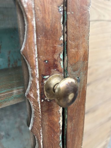 bibliothèque vitrée en teck birman