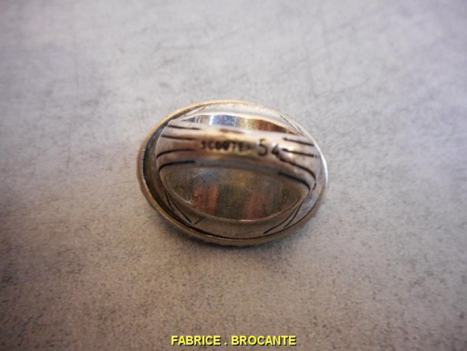 BIJOU ARTISANAL BAGUE EN METAL BLANC