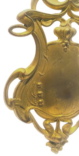 Blason Art nouveau en laiton repoussé XX siècle