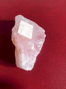 Rose quartz block length 7.1 cm weight 84 grams