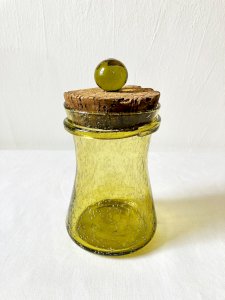 Bocal à bouchon en verre bullé, Verrerie de Biot