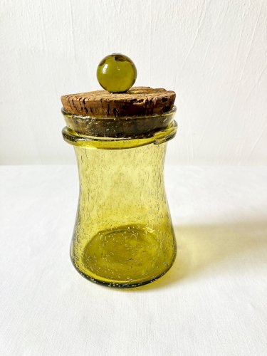 Bocal à bouchon en verre bullé, Verrerie de Biot