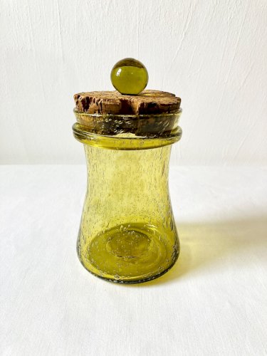 Bocal à bouchon en verre bullé, Verrerie de Biot
