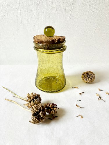 Bocal à bouchon en verre bullé, Verrerie de Biot