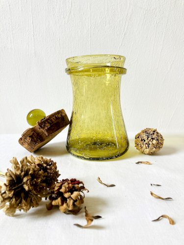 Bocal à bouchon en verre bullé, Verrerie de Biot