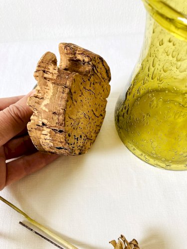 Bocal à bouchon en verre bullé, Verrerie de Biot