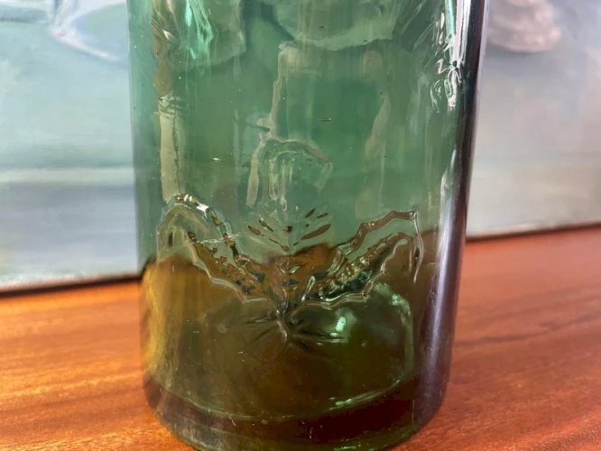 Bocal ancien La Lorraine 1 Litre verre bullé