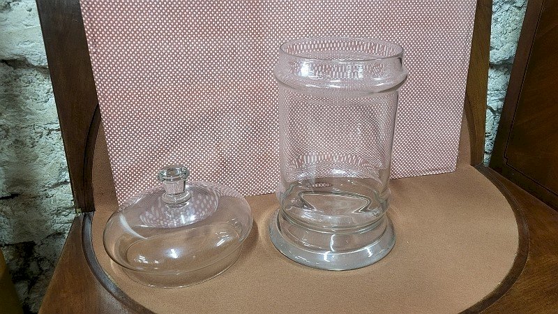 BOCAL BONBONNIERE EN VERRE ANCIEN N°1