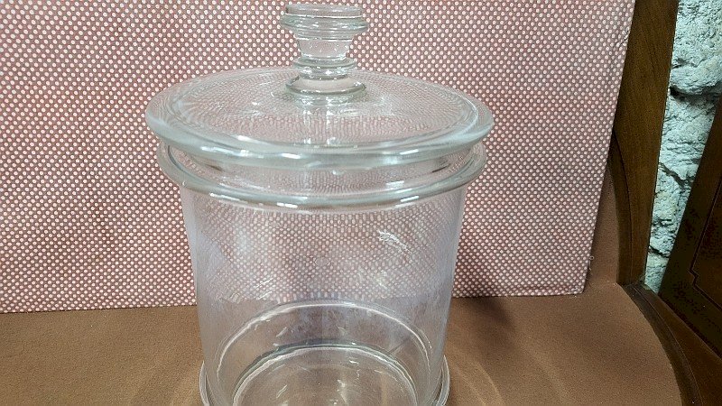 BOCAL BONBONNIERE EN VERRE ANCIEN N°2