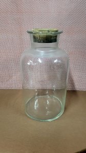 ANCIENT GLASS JAR WITH LID NO. 4