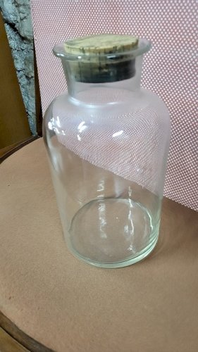 BOCAL EN VERRE ANCIEN AVEC BOUCHON N°4