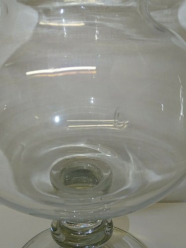 BOCAL POT A SANGSUES PHARMACIE APOTHICAIRE VERRE Soufflé XIXe Très beau Pied D