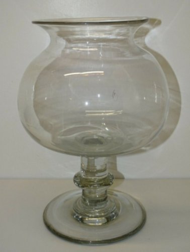BOCAL POT A SANGSUES PHARMACIE APOTHICAIRE VERRE Soufflé XIXe Très beau Pied D