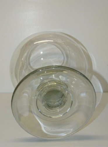 BOCAL POT A SANGSUES PHARMACIE APOTHICAIRE VERRE Soufflé XIXe Très beau Pied D