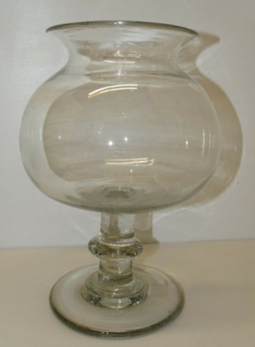 BOCAL POT A SANGSUES PHARMACIE APOTHICAIRE VERRE Soufflé XIXe Très beau Pied D