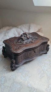 Antique Black Forest jewelry box 19th century
