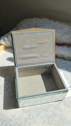 Boite a bijoux ancienne miroir Biseautée