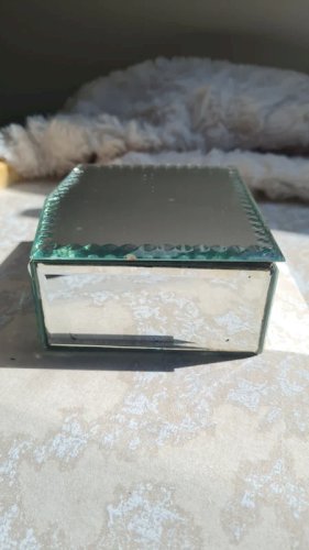 Boite a bijoux ancienne miroir Biseautée