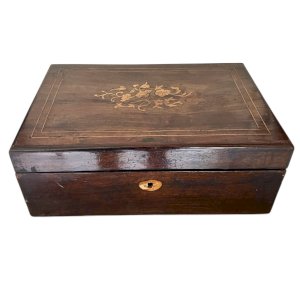 boîte à bijoux / Necessaire Bois Marqueterie début 19e mercure Authentic