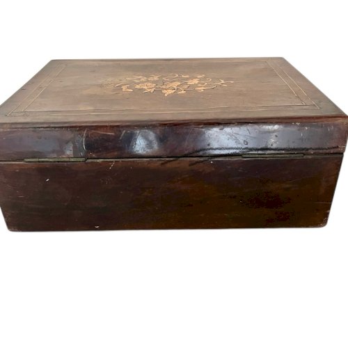 boîte à bijoux / Necessaire Bois Marqueterie début 19e mercure Authentic