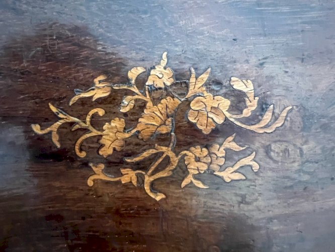 boîte à bijoux / Necessaire Bois Marqueterie début 19e mercure Authentic