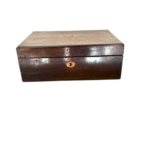 boîte à bijoux / Necessaire Bois Marqueterie début 19e mercure Authentic