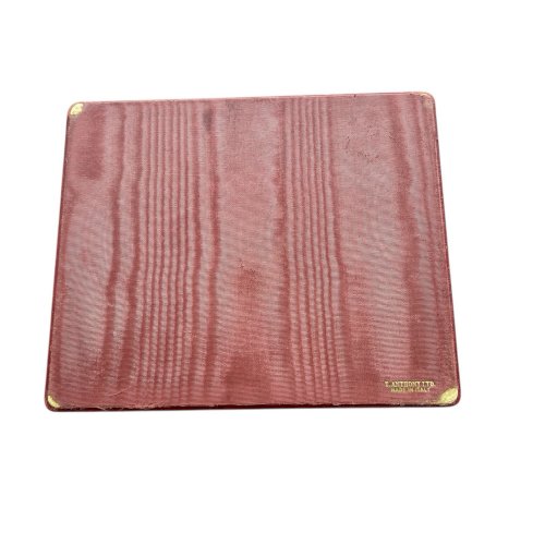 Boîte à bijoux T Anthony cuir bordeaux vintage luxe Italie clé velours New York
