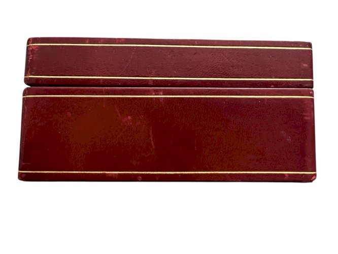 Boîte à bijoux T Anthony cuir bordeaux vintage luxe Italie clé velours New York