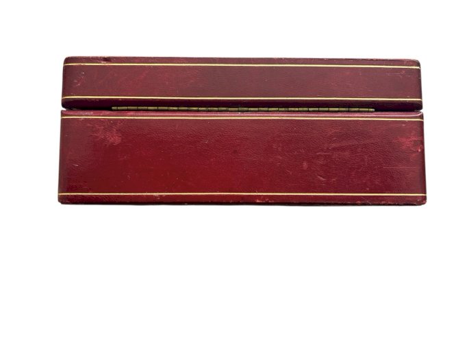 Boîte à bijoux T Anthony cuir bordeaux vintage luxe Italie clé velours New York