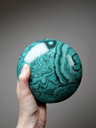 Boite à bijoux/bonbonnière porcelaine Limoges Apilco Deshoulière façon Malachite