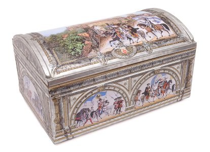 Tin cookie box by Otto Schmidt