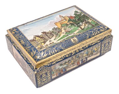 Tin biscuit box by Otto Schmidt