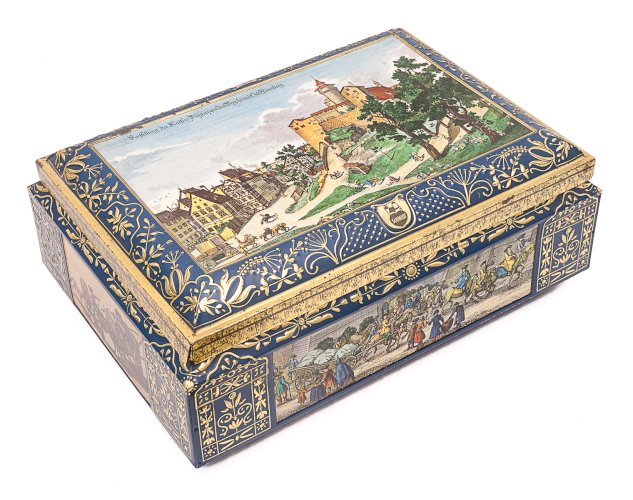 Boîte à biscuits en fer blanc par Otto Schmidt