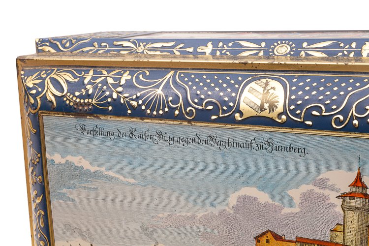 Boîte à biscuits en fer blanc par Otto Schmidt