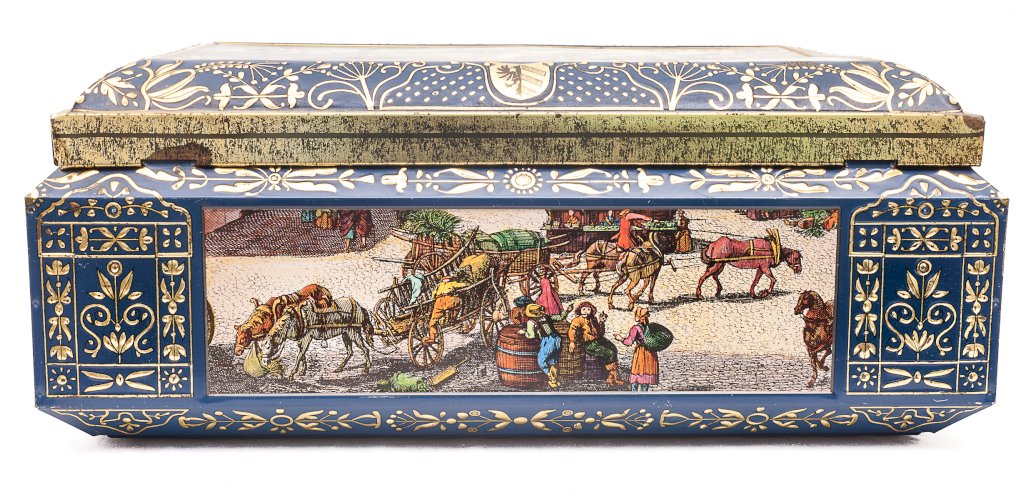 Boîte à biscuits en fer blanc par Otto Schmidt