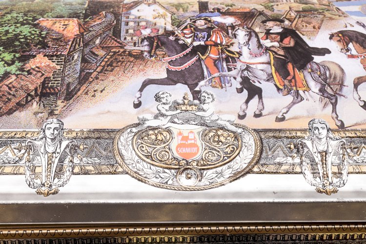 Boîte à biscuits en fer blanc par Otto Schmidt