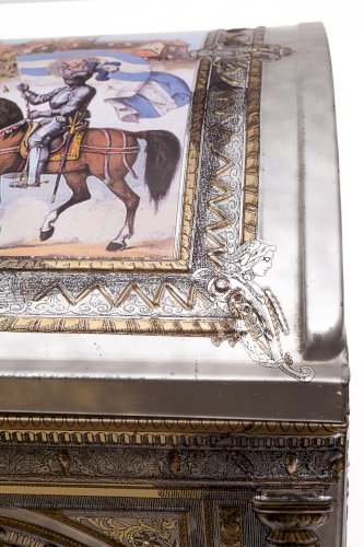 Boîte à biscuits en fer blanc par Otto Schmidt