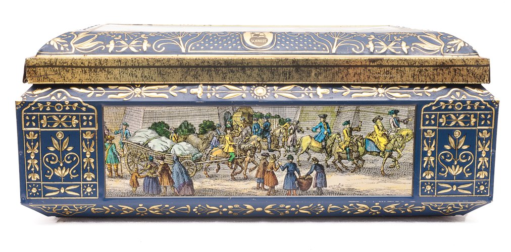 Boîte à biscuits en fer blanc par Otto Schmidt