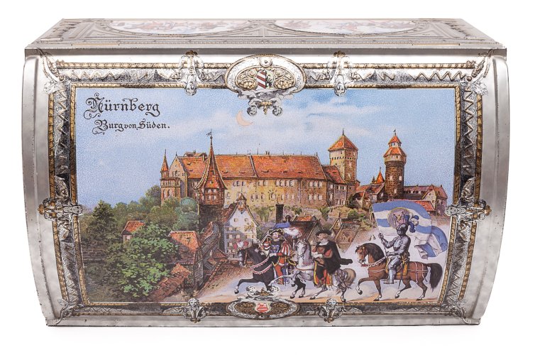 Boîte à biscuits en fer blanc par Otto Schmidt