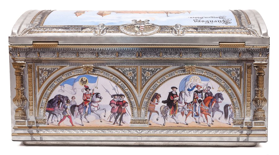 Boîte à biscuits en fer blanc par Otto Schmidt