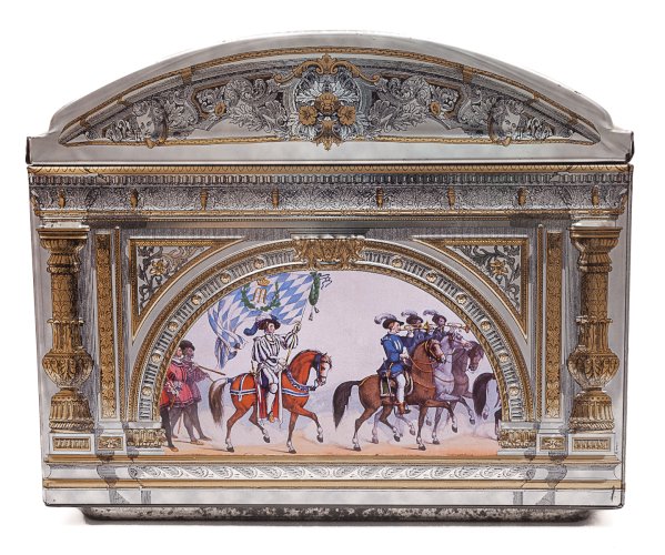 Boîte à biscuits en fer blanc par Otto Schmidt