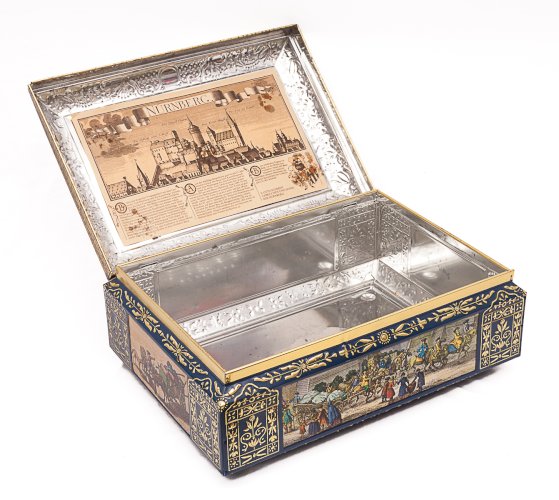 Boîte à biscuits en fer blanc par Otto Schmidt