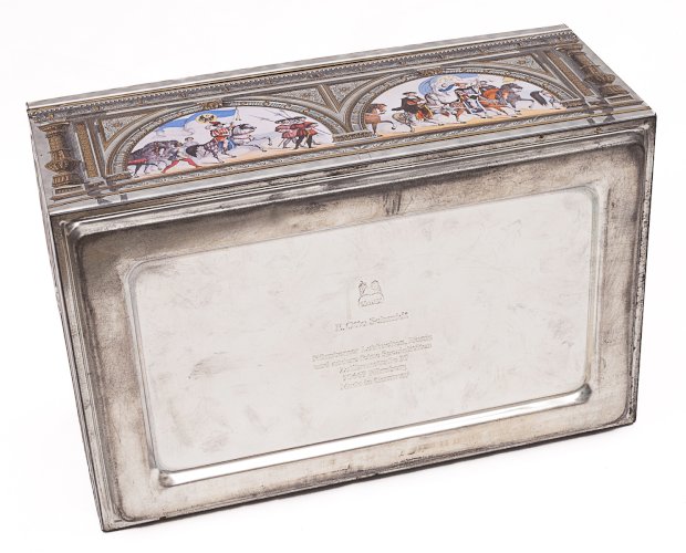 Boîte à biscuits en fer blanc par Otto Schmidt