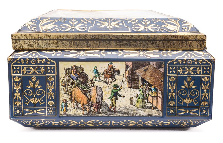 Boîte à biscuits en fer blanc par Otto Schmidt