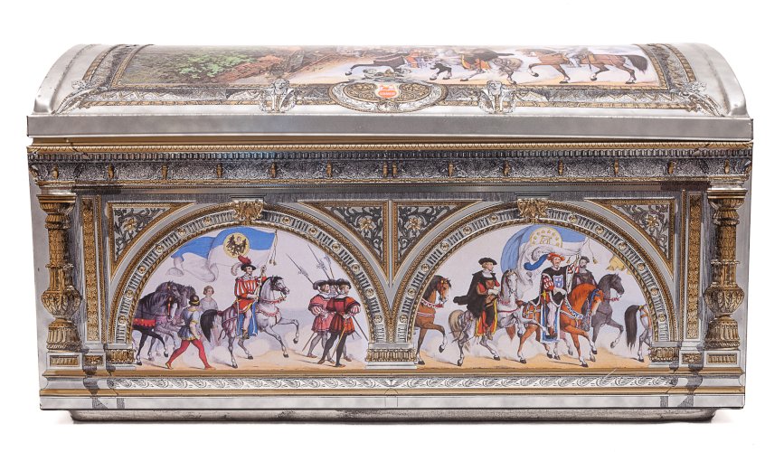 Boîte à biscuits en fer blanc par Otto Schmidt