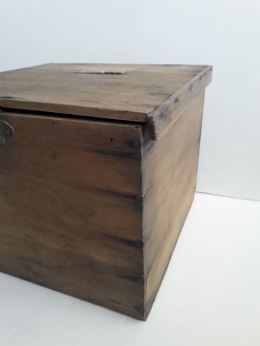 Boite à chapeau, coffret ancien en bois 1900