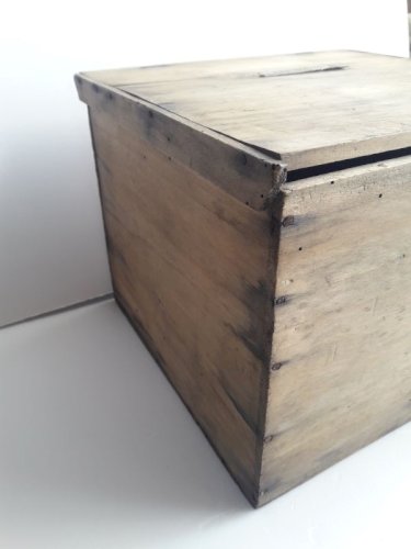 Boite à chapeau, coffret ancien en bois 1900