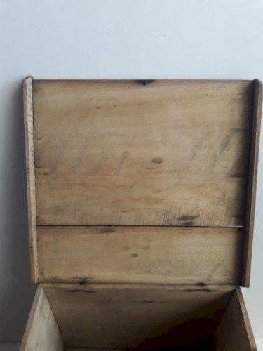 Boite à chapeau, coffret ancien en bois 1900